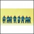 Figurines Pompiers, chauffeur assis et équipage