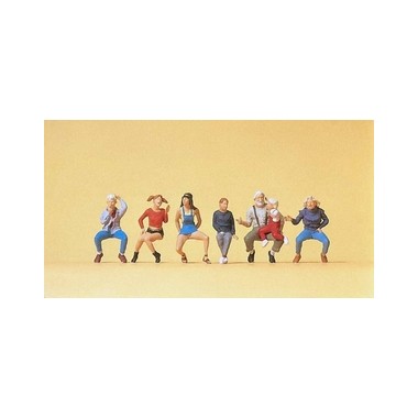 Figurines Grand-père, enfants et adolescents