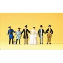 Figurines Passagers en habits d'époque 1850