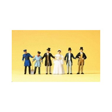 Figurines Passagers en habits d'époque 1850