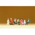 Figurines Personnes assises en habits d'époque 1900