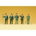Figurines Cheminots en habits d'époque 1890-1925
