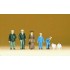 Figurines Passants en habits d'époque 1900