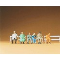 Figurines Passagers assis et bancs