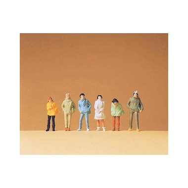 Figurines Jeunes gens en hiver