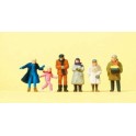 Figurines Passants en vetements d'hiver