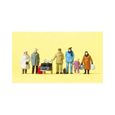 Figurines Voyageurs en vêtements d'hiver