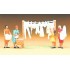 Figurines Femmes étendant le linge