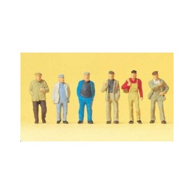 Figurines Ouvriers marchant