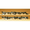 Figurines Vaches blanches et noires