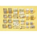 Palettes, caisses, containers et accessoires divers