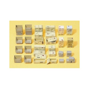 Palettes, caisses, containers et accessoires divers