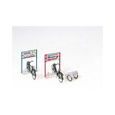 Garages à vélos, bicyclettes et remorque