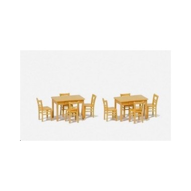 Tables et chaises ton bois