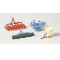 Miniature Charrue, rouleau, Herse, Epandeur