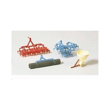 Miniature Charrue, rouleau, Herse, Epandeur