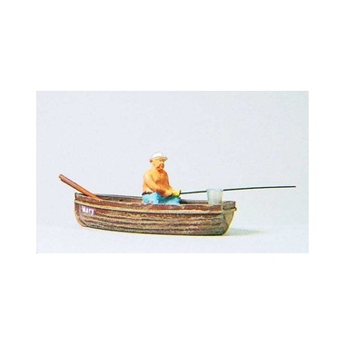 Figurine Pêcheur en barque