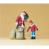 Figurines Pere Noel et enfant