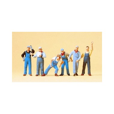 Figurines Cheminots, ouvriers de chantier ou manutentionnaires