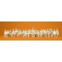 Figurines maquettes Voyageurs et passants assis