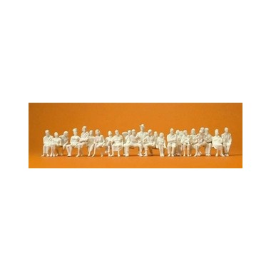Figurines maquettes Voyageurs et passants assis