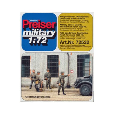 Figurines maquettes Police Militaire Allemande, 2ème GM