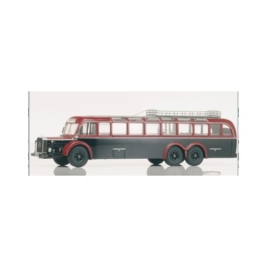 Miniature Mercedes O10000 Bus Rouge/Noir 1936