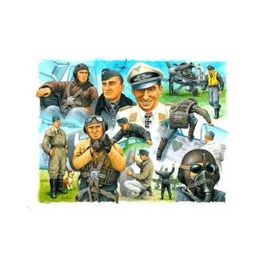 Figurines maquettes Pilotes et personnel au sol Luftwaffe 2ème GM