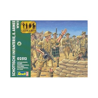 Figurines maquettes Infanterie écossaise 8ème Armée britannique, 2ème GM