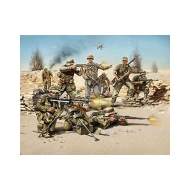 Figurines maquettes Infanterie allemande Afrika Korps, 2ème GM