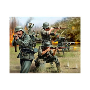 Figurines maquettes Infanterie Allemande, 2ème GM