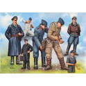 Figurines maquettes Pilotes Luftwaffe et personnel au sol, 2ème GM