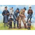 Figurines maquettes Pilotes Luftwaffe et personnel au sol, 2ème GM