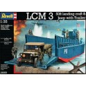 Maquette LCM3 50ft Landing Craft & Jeep + Remorque & figurines, 2ème GM Normandi