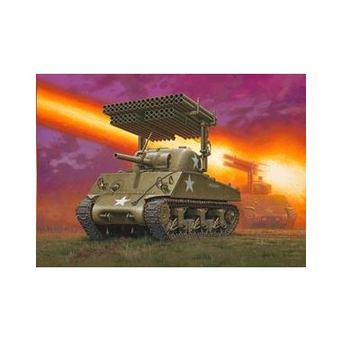 Maquette M4A3 Sherman & Lance roquettes T34, 2ème GM