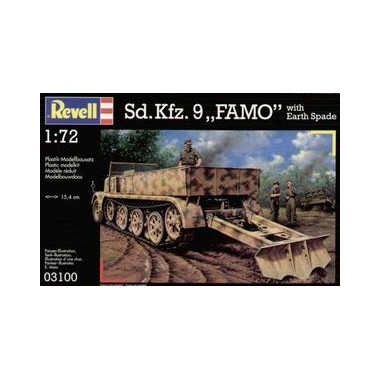 Maquette Sd.Kfz. 9 "FAMO" avec soc arrière, 2ème GM