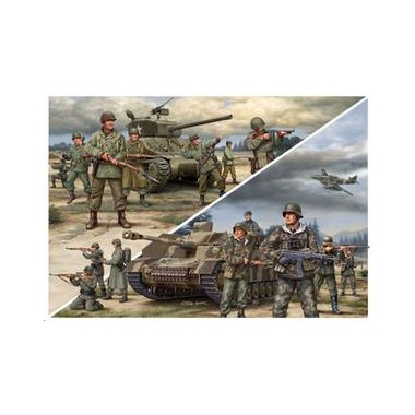 Maquette diorama bataille en Europe, 2ème GM 1944