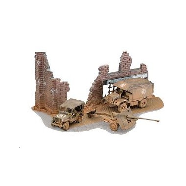Diorama Camion Morris, Jeep et canon 17pdr britannique, 2ème GM Diorama Camion Morris, Jeep et canon 17pdr britannique, 2ème GM