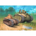 Diorama chars français B1 BIS & Renault FT17, 2ème GM