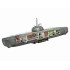 Maquette U-Boot type 21 avec aménagement intérieur, 2ème GM