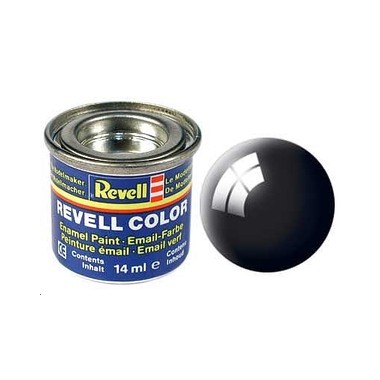Revell 07 Noir brillant, peinture Enamel Pot 14 ml