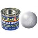 Revell 90 Argent metal, peinture Enamel Pot 14 ml