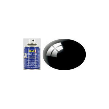 Noir Brillant, bombe de peinture acrylique 100 ml