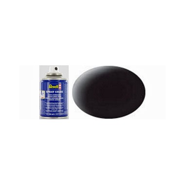 Noir Mat, bombe de peinture acrylique 100 ml