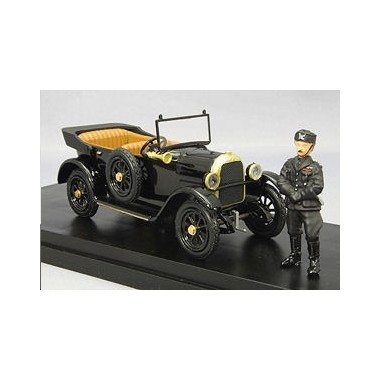 Miniature Fiat 501 avec figurine Garde de Mussolini, 1925
