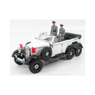Miniature Mercedes G4 Cabriolet Blanc + 3 Figurines