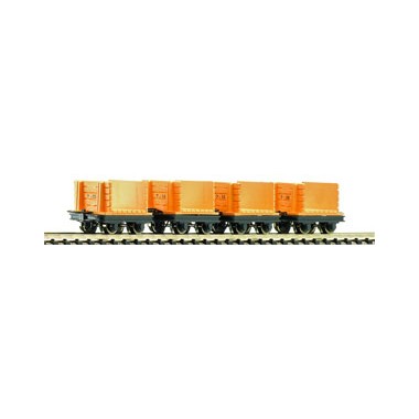 Coffret de lorries de mines, kit de 4 wagons, Epoque 4