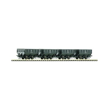 Coffret de bennes de mine, kit de 4 wagons, Epoque 4