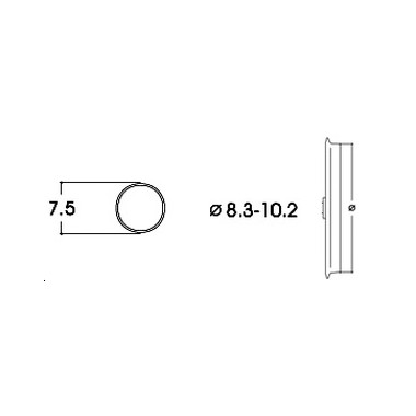 Bandages de roues Diam. 8,3 a 10,2 mm, 10 pièces