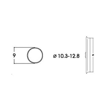 Bandages de roues Diam. 10,3 a 12,8 mm, 10 pièces